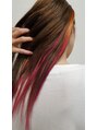 ヘア クリエイト ココカラ(hair create Cocokara) グラデーションのヘアエクステを編み込んでポイントカラーに。。