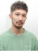束感ツーブロックマッシュパーマウルフ波巻きスキンフェード243
