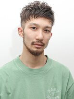 ルックグッドストア(LOOK GOOD STORE)&nbsp;束感ツーブロックマッシュパーマウルフ波巻きスキンフェード243