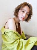 ウェーブパーマボブ_エアリーミディショートパーマコンマヘア