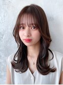 るなstyle くびれヘア シースルー前髪 顔周り アッシュベージュ