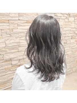 アロマ ヘアルーム 池袋店(AROMA hair room) シアーグレージュ立体ハイライトゆるふわ巻きミディ/池袋