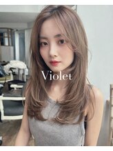 バイオレット 横浜店(Violet) ブリーチなしレイヤーカットロングレイヤー内巻きレイヤー