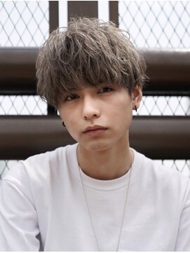オーシャントーキョーハラジュク(OCEAN TOKYO harajuku) ハイライトミルクティーベージュツーブロックメンズマッシュ