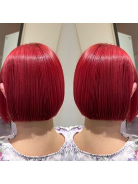 ネオリーブエクラ 上野御徒町店(Neolive eclat) ボブ/レッドカラー/