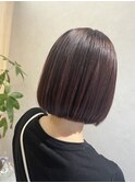 首元スッキリボブ×切りっぱなしボブ