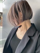 トルネード(TORNADO)&nbsp;海外ヘア ハイライトバレイヤージュ切りっぱなしボブt1223