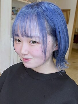 ブレイズヘアー(BLAZEhair) 【ブルベにオススメ】ネイビーブルー×ブリーチ4回
