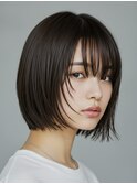 イメチェン/美髪/外ハネボブ/ワイドバング/髪質改善/縮毛矯正