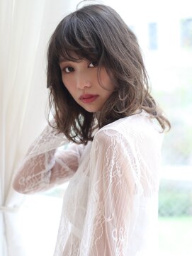 マイラ 銀座(myla) ミニウルフホワイトグレージュデジタルパーマチェリーブラウン