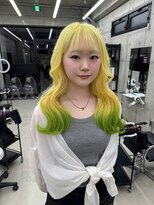 リノート バイ エゴル 名古屋(LINOET by ENGOL)&nbsp;ホワイトブロンド/イエローカラー/グリーンカラー/エンドカラー