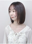 *ミディアムボブディ小顔ボブ軽めボブ内巻きボブぱっつんボブ
