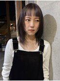 レイヤーカット/透明感グレージュ/髪質改善