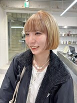 ダブミックス(DaB MIX)&nbsp;ハニーベージュ/ローライト/ボブ/カット/ミニボブ/ハイトーン