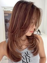 ヘアーサロングランデ(HAIR SALON GRANDE)&nbsp;ハイライトカラーミルクティーベージュレイヤーカット