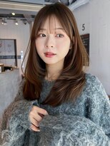 アルバム 銀座(ALBUM GINZA) 大人ガーリーロング顔周りレイヤー似合わせカット_F31394