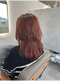 レッドカラー/ピンクカラー/レイヤーカット/髪質改善