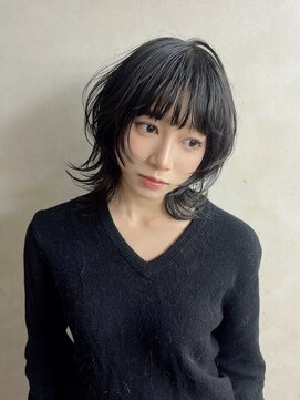 キイ ギンザ(k.e.y GINZA) 抜け感ミディアムウルフカットレイヤーウルフカット