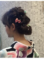 浴衣ヘアセット