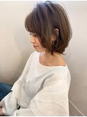 【添田】大人かわいいボブイルミナカラーヘルシーレイヤーひし形