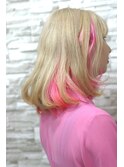 【北千住美容室アトリエMAI】インナーピンク！
