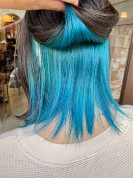 ヘア メイク ココ(hair make coco) ブリーチ★ターコイズ