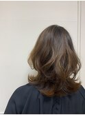 大人可愛い外ハネウルフスタイル