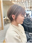 春のハイトーンミルクティーベージュ×くびれショート　横浜
