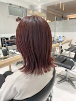 ガリカ 蔵前(Gallica)&nbsp;外ハネストレートボブ×ボルドーレッド