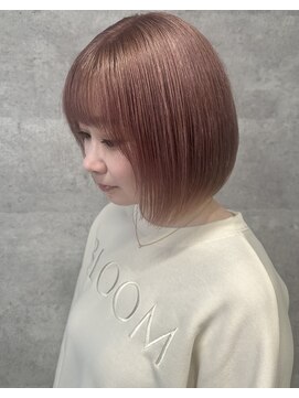 ルイス(L'wis) ピンクミルクティー学割U24ケアブリーチ渋谷10代20代ハイトーン