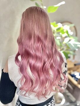 ハツメイ 川崎西口店(HATSUMEI) 艶々ハイトーン×ピンクベージュ