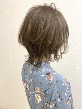 ダブルトーキョー シブヤ(W-TOKYO SHIBUYA) ネオウルフ×ハイライト×ベージュボブウルフ　ウルフカット