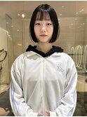ミニボブ/顎ラインボブ/ボブ/暗髪/美髪