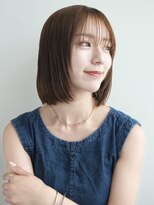 トリッカ 銀座(tricca)&nbsp;ベージュカラー/艶髪/顎下ボブ/ストレート/トリートメント