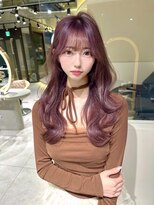 ロンドメリア 天神大名店(Lond Melia) ★丸型逆三角ホワイトグレージュデジタルパーマチェリーブラウン