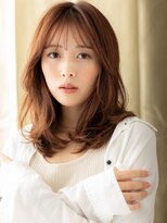 カバーヘア ブリス 戸田公園西口店(COVER HAIR bliss)&nbsp;□アプリコットオレンジエアリーミディアム416戸田公園30代40代