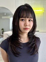 デビュー ヘアーメイク くびれヘア/アプリコットオレンジ/ハイライトカラー/宜野湾