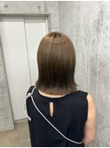 今どき外ハネボブ×オリーブベージュ