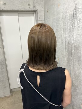 アンフィニ 延岡(Anfini) 今どき外ハネボブ×オリーブベージュ