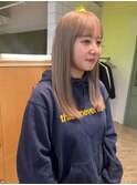 顔周りレイヤー/ダブルカラー/髪質改善ケアブリーチ万代新潟駅◆