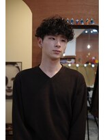 エディ(Edy)&nbsp;メンズパーマスペインカールマッシュ刈り上げ外国人風眉毛カット