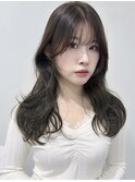 美髪レイヤーカット/顔まわりレイヤー/くびれミディアムレイヤー