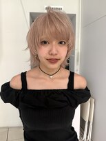 ノラ シンディ(NORA CYNDY) ペールピンク ハイトーン ケアブリーチ ハッシュカット レイヤー