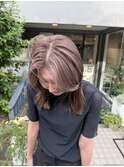 ラベンダーベージュとレイヤーカット