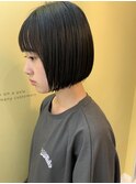 ぱっつん丸みボブ