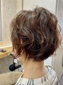 癖毛を生かしたショートボブ