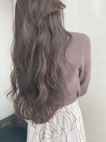 ジーナ 博多(Zina)&nbsp;【Zina】艶カラー/カーキグレージュ/レイヤーロング20代30代40代