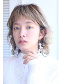 大人可愛い20代30代40代似合わせカットイメチェン流しバング
