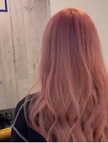 ニコ ヘアリラクゼーション(Nico hair relaxation)&nbsp;大人かわいいロングヘアピンク系カラー巻髪20代人気
