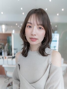 ケアリー 成増(Carelly) 大人かわいい前髪セシルカットココアブラウンフリンジウェーブ